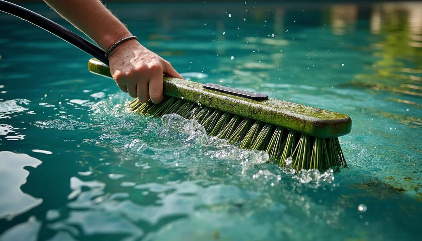 Comment éliminer les algues tenaces avec une brosse piscine