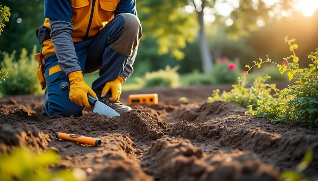Les étapes du terrassement pour construire un muret de jardin