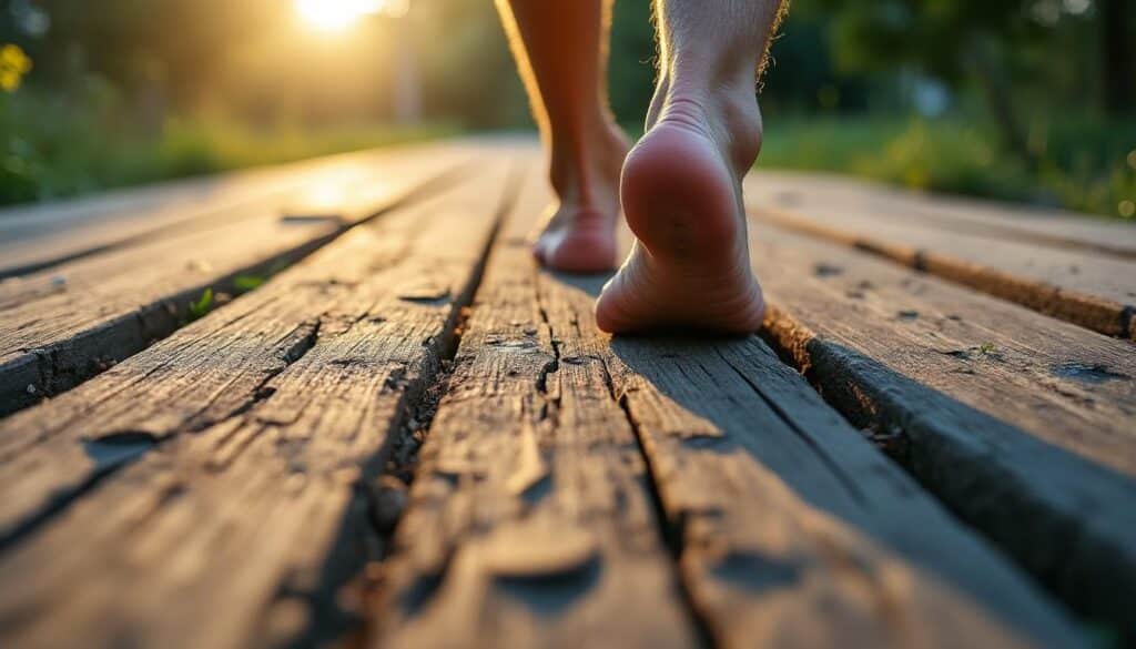 Comment la marche régulière rend un plancher encore plus grinçant