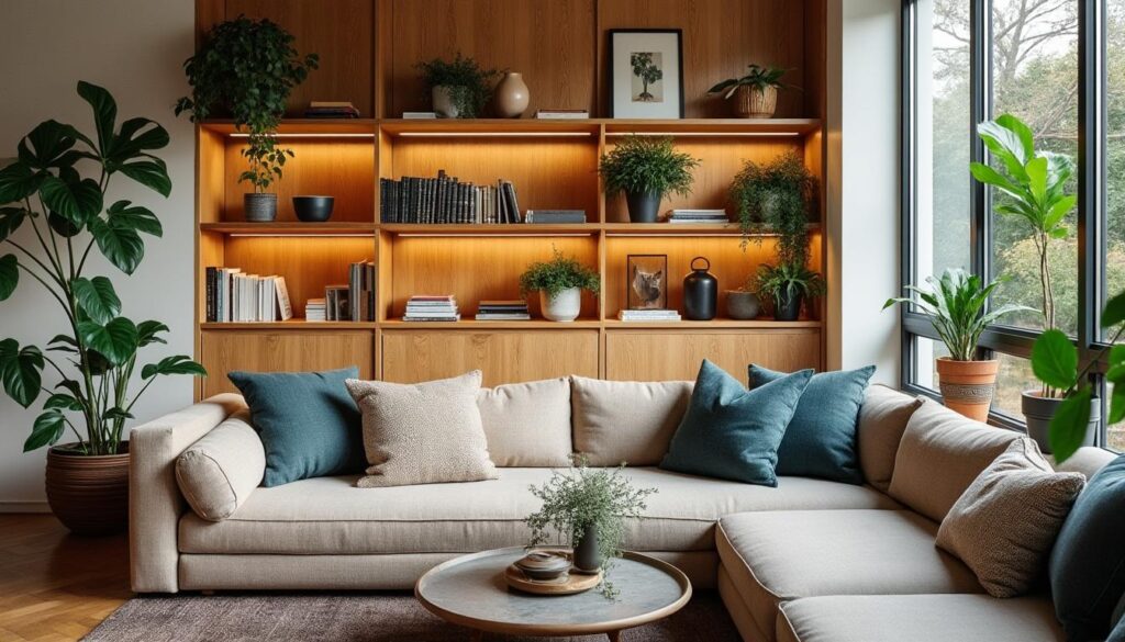 Nos idées pour agencer une vitrine murale dans le salon