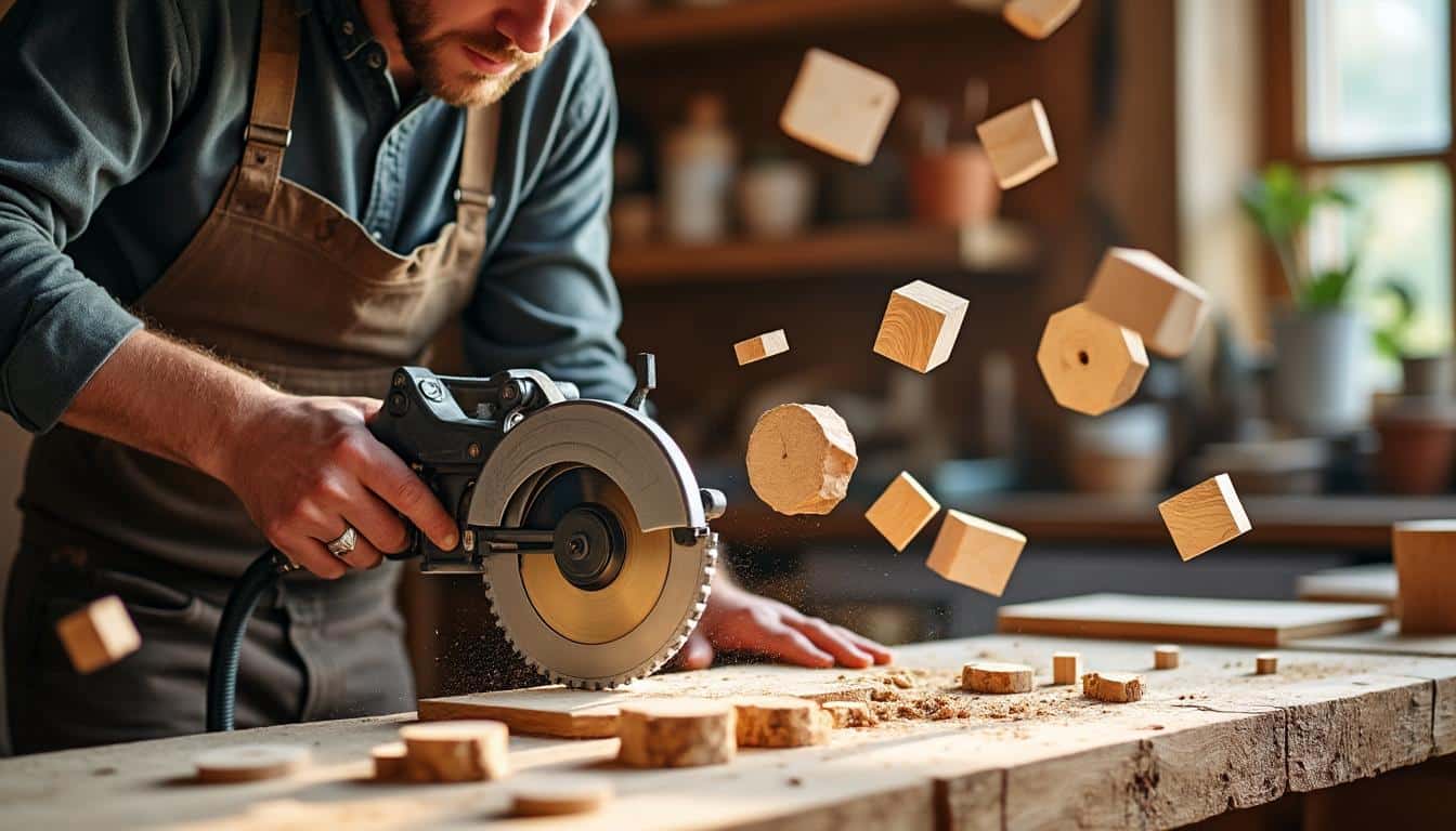 Illustration: Comprendre la scie circulaire et son rôle pour découper un plan de travail