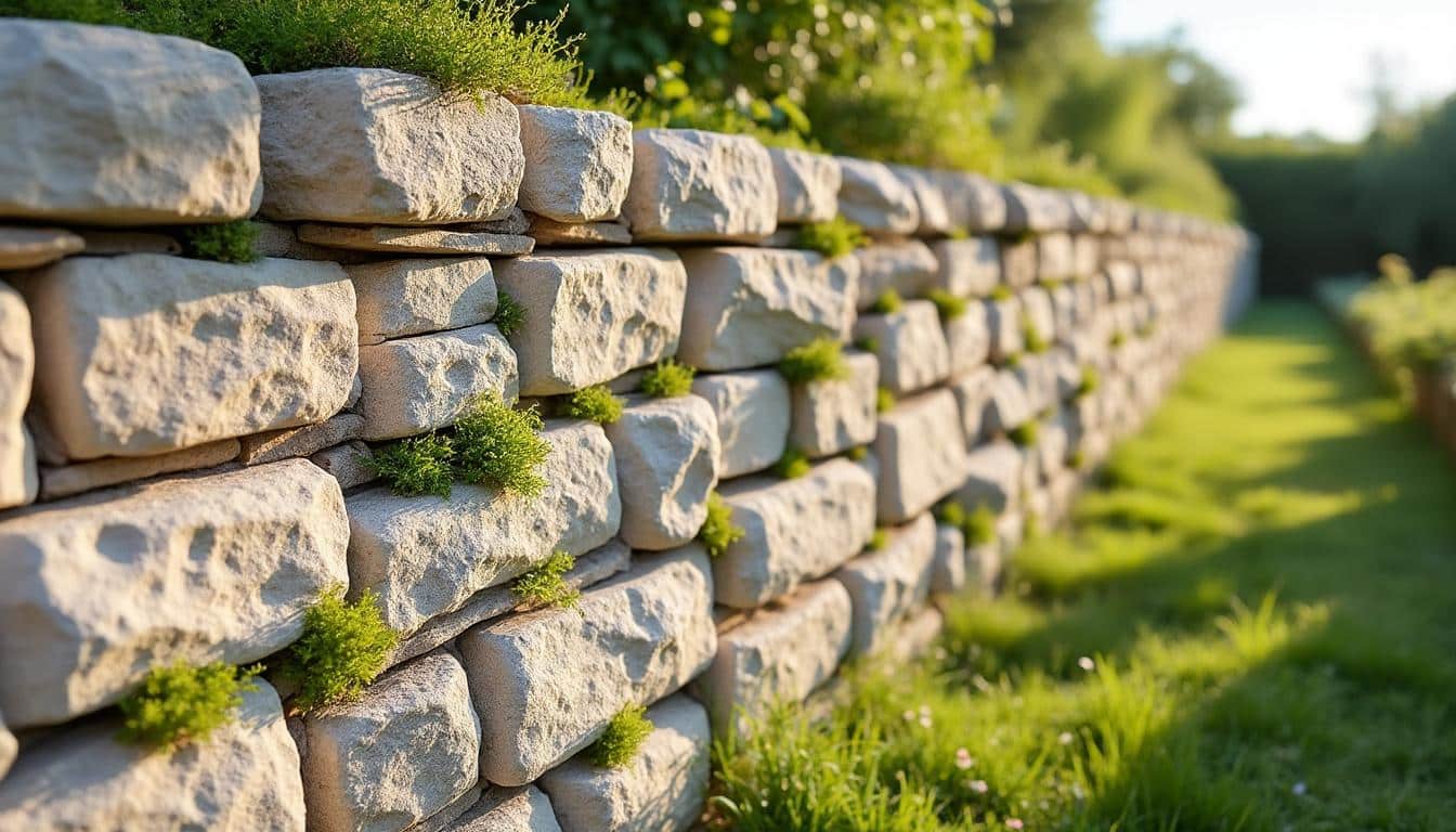 Illustration: Quelles sont les spécificités de la pierre calcaire pour un muret naturel ?