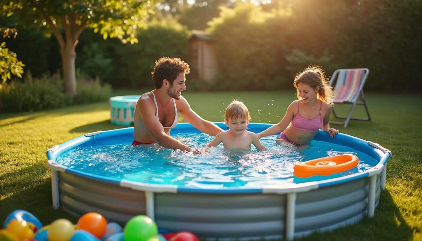 Illustration: Pourquoi opter pour une piscine hors sol en acier au format rond ?