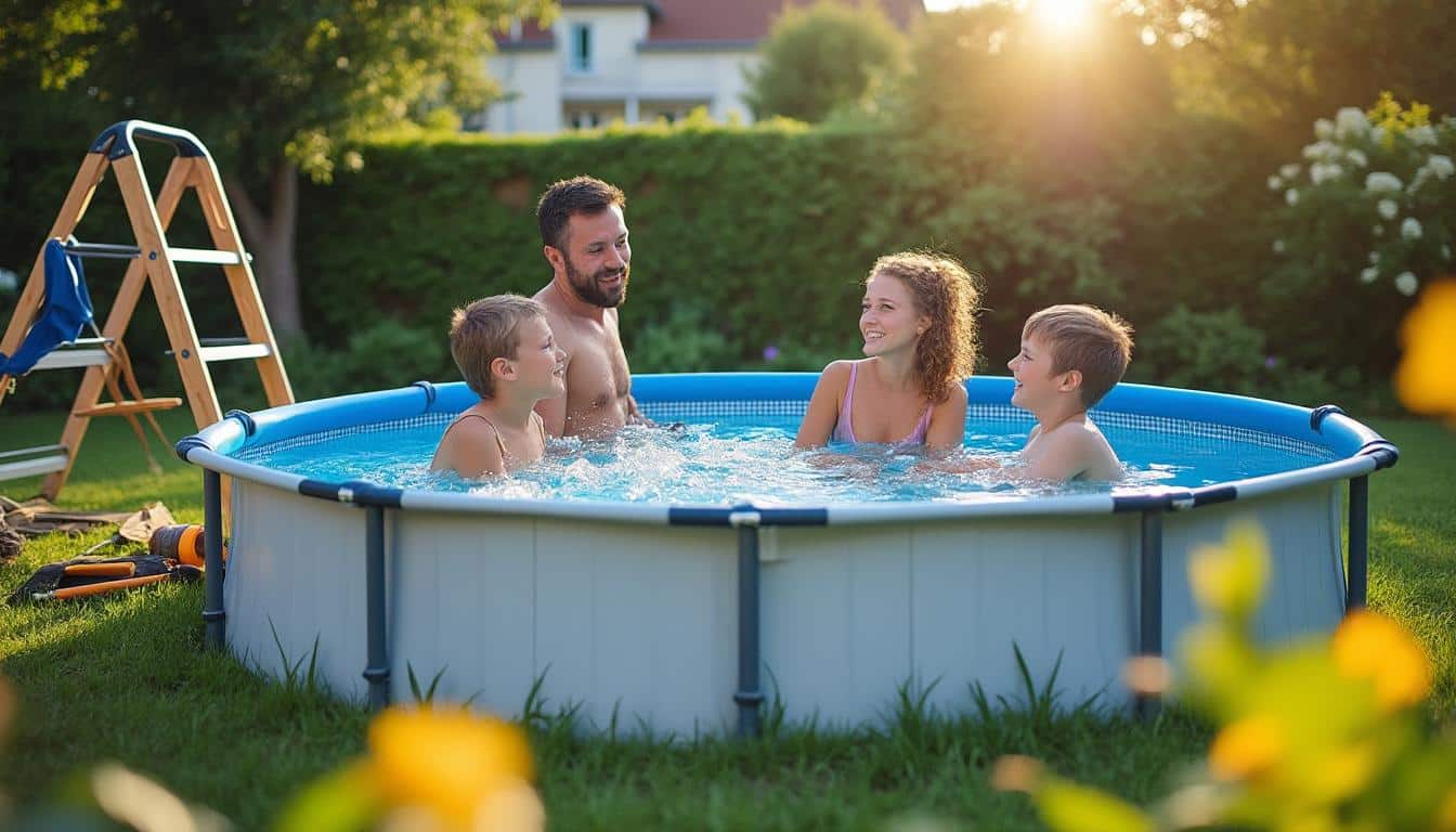 Piscine hors sol ronde en acier : robustesse et installation facile