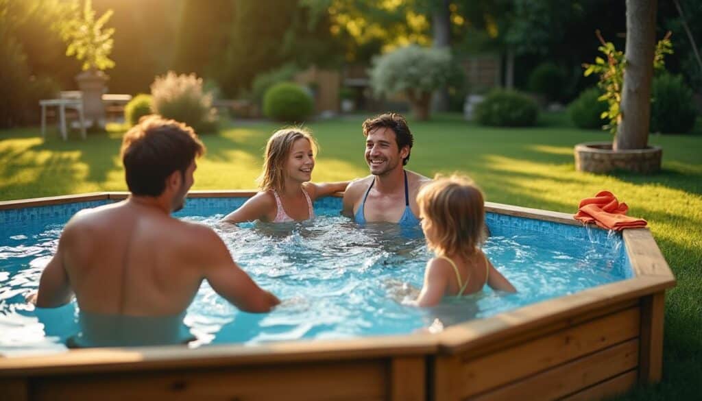 Piscine octogonale hors sol en bois : élégance et facilité d’installation
